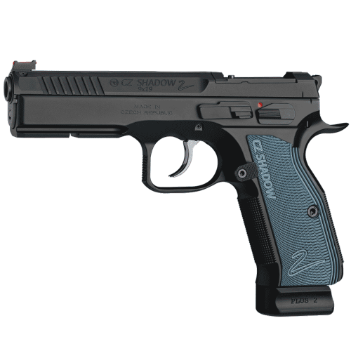 CZ 75 SP-01 9MM SHADOW 2 BLACK/BLUE GRIPS OPTIC READY