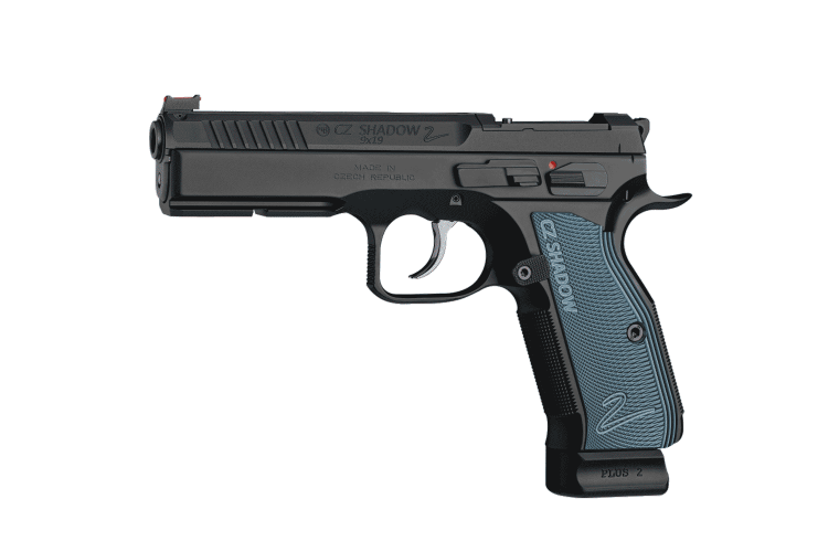 CZ 75 SP-01 9MM SHADOW 2 BLACK/BLUE GRIPS OPTIC READY