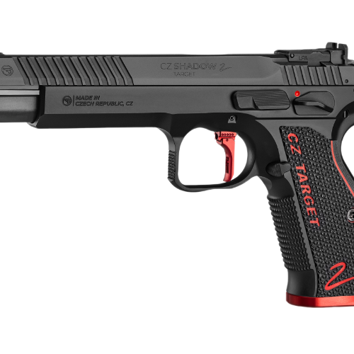 CZ 75 SP-01 9MM SHADOW 2 TARGET 6 INCH BLACK / RED GRIP ADJ REAR SIGHT – ADJ TRIGGER