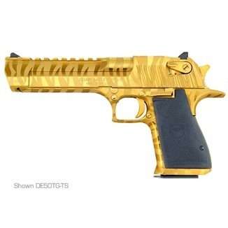 Magnum Research Desert Eagle – 357 Magnum – Titanium Gold Tiger Strip Finish – 9 Shot
