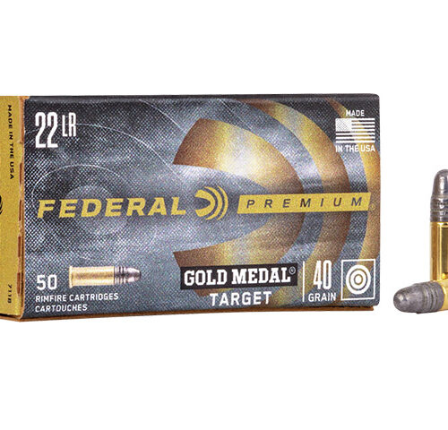 FEDERAL 22LR 40GR SOLID SV GOLD MEDAL 1080FPS 500PK