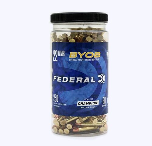 FEDERAL 22WMR 50GR JHP 250 RND BOTTLE