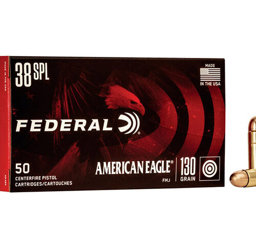 FEDERAL 38 SPL 130GR FMJ AMERICAN EAGLE – 50 ROUNDS