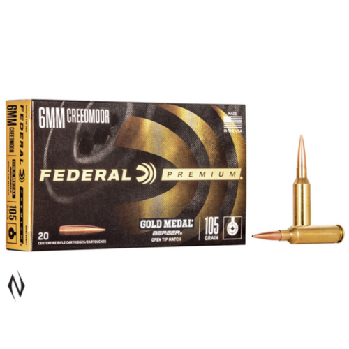 FEDERAL 6MM CREEDMOOR 105GR BERGER BTHP GOLD MEDAL (20 PACK)