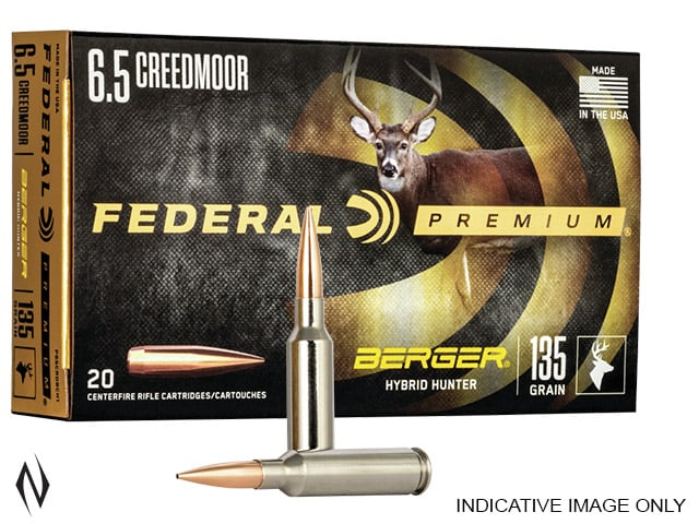 FEDERAL 6.5 CREEDMOOR 135GR BERGER HYBRID HUNTER (20 ROUNDS)
