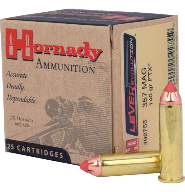 HORNADY 357 MAG 140GR FTX LEVEREVOLUTION (25 ROUNDS)