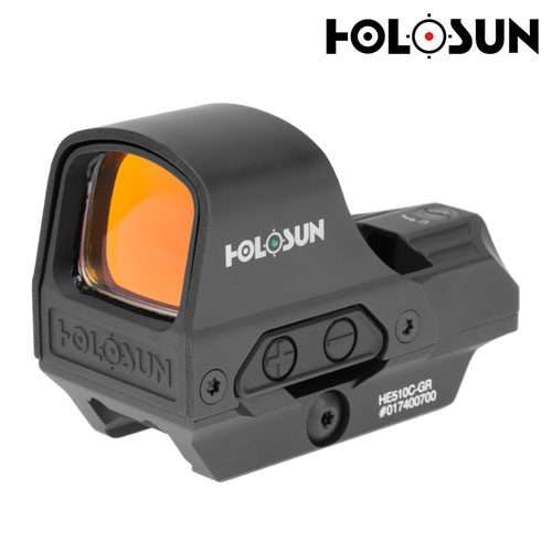 HOLOSUN Open Reflex Sight, GREEN 2 MOA Dot or 65 MOA Circle Dot, SolarSolar/Battery