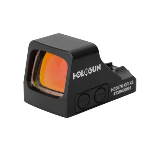 HOLOSUN HS507K-GR X2 MINIATURE REFLEX SIGHT 2 MOA DOT WITH SOLAR/BATTERY GREEN