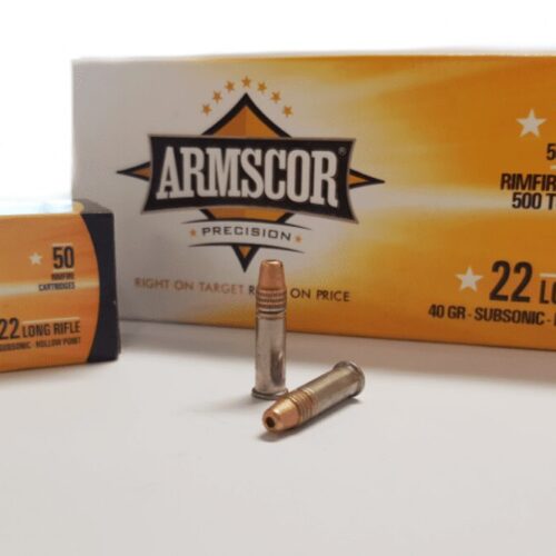 ARMSCOR .22lr 40gr ZX SUBSONIC HOLLOW POINT (500 PACK)