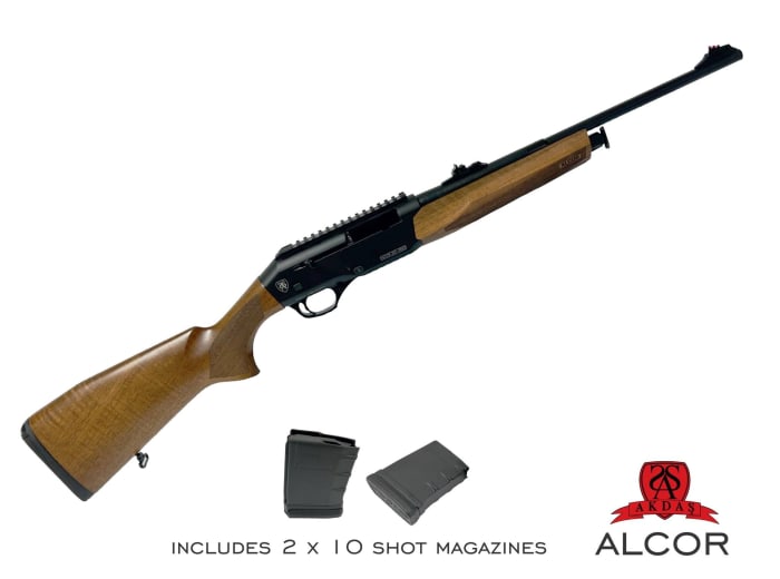 Akdas Arms ALCOR – 223 Rem – Push Button 18.5 Inch Barrel – Gen-2 – Timber Rifle w/ Iron Sights