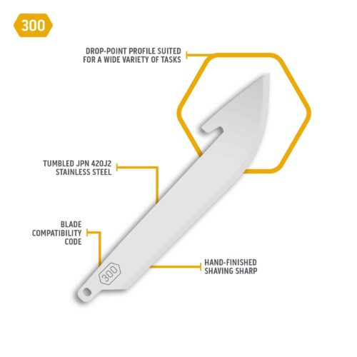 OUTDOOR EDGE Razor VX 3.0″ Drop-Point Blade Pack SS (6)