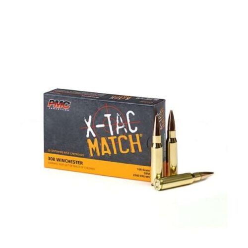 PMC .308 WINCHESTER 168 GRAIN OTM X-TAC MATCH 20 PK