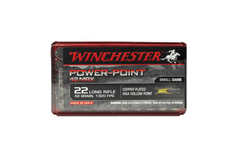 WINCHESTER POWER POINT MAX 22LR 42GR HP COPPER PLATED (50 ROUNDS)