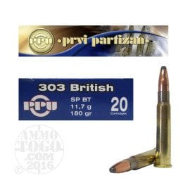 PRVI PARTIZAN 303 BRITISH 180GR SP (20 ROUNDS)