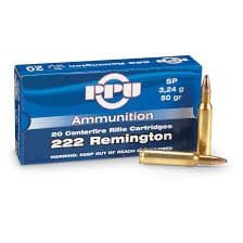 PRVI PARTIZAN 222 REM 50GR SP (20 ROUNDS)
