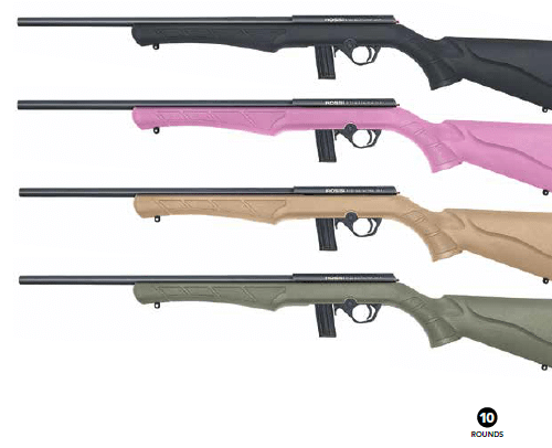 Rossi 8122 Std BL 22lr BA 10RD 18 Inch Thrd 1/2×20 PINK Stock