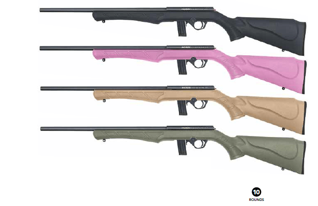 Rossi 8122 Std BL 22lr BA 10RD 18 Inch Thrd 1/2×20 PINK Stock