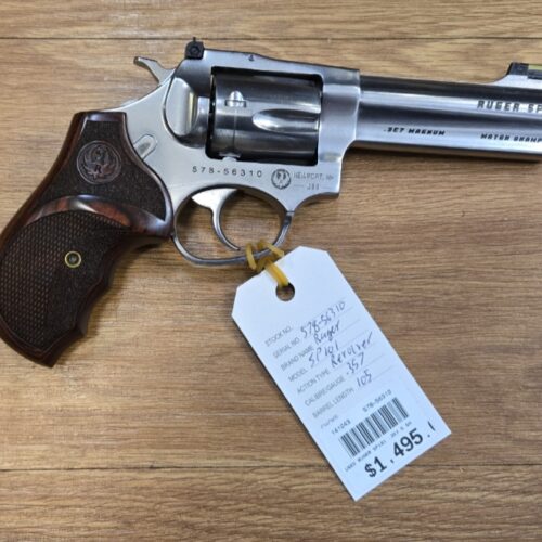USED RUGER SP101 .357 5 SHOT W/ SPEED BEE HOLSTER – CASED