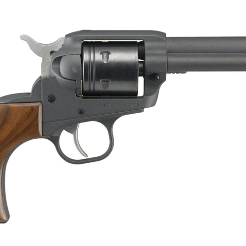 RUGER 2014 WRANGLER TALO EDITION 22LR 6 SHOT 4.62 INCH BARREL REVOLVER WITH HARDWOOD GRIPS COBALT CERAKOTE WITH HOLSTER