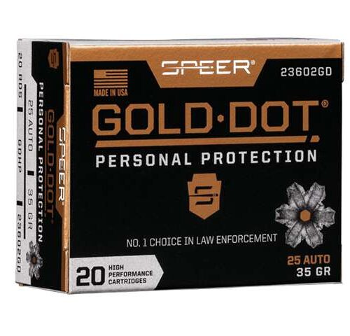 SPEER AMMO 9MM LUGER 124GR HP GOLD DOT (20 PACK)