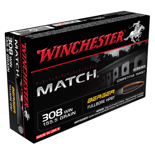 WINCHESTER MATCH 308WIN 155.5GR BERGER BTM 20 RDS