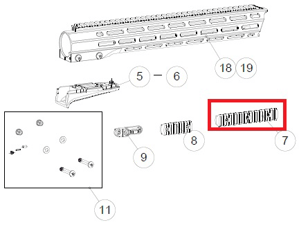 SAKO M-LOK Picatinny Accessory Rail L (11 slots)