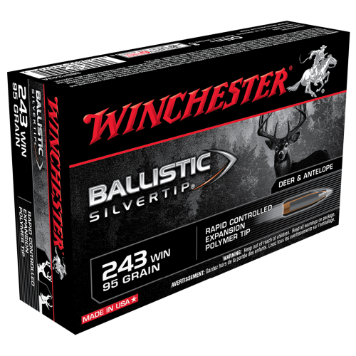 WINCHESTER BALLISTIC SILVER TIP 243WIN 95GR POLYMER TIP (20)