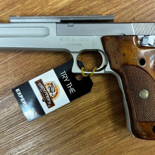 USED CONSIGNMENT PISTOL SMITH AND WESSEN MODEL 622 .22LR 3 MAGS ALLOY FRAME WOOD GRIPS PIC RAIL