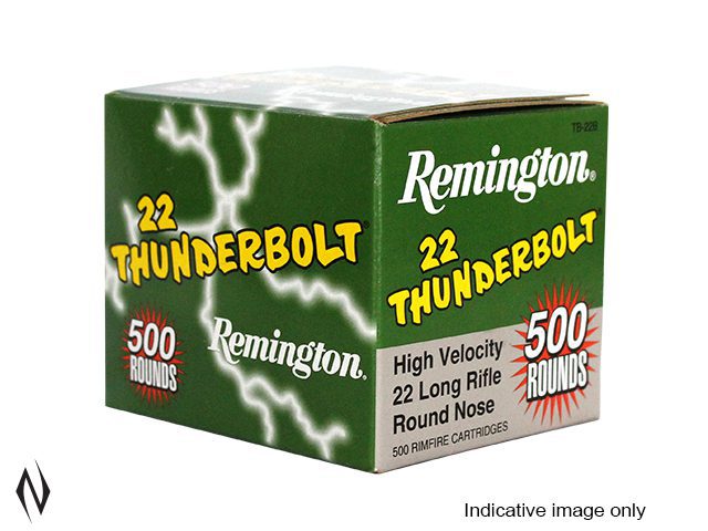 REMINGTON 22LR 40GR HV RN THUNDERBOLT 1255FPS (500 BULK PACK ONLY)