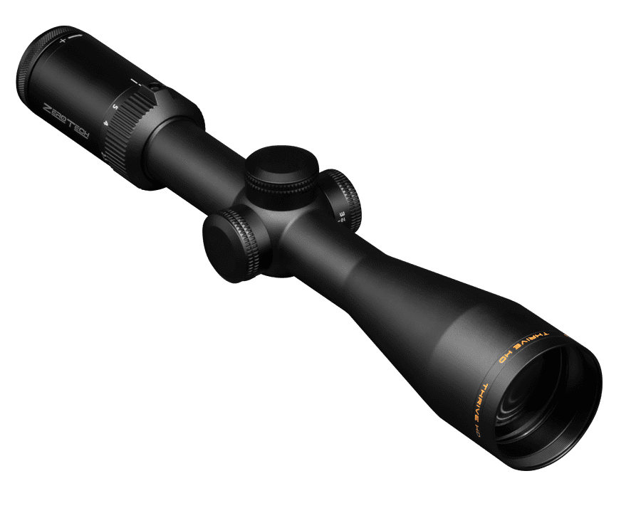 ZERO TECH THRIVE HD 2.5-15X50 WITH 30MM TUBE – CAPPED TURRETS AND PHR-II REICLE (MOA)