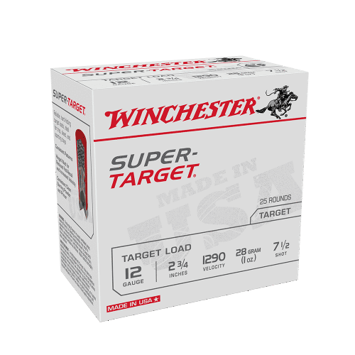 Winchester Super Target 12ga 1290fps 7.5 2-3/4 Inch 28gm SHOTSHELL (250 PACK)