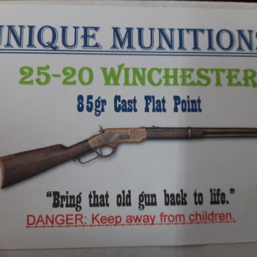 25 20 85GR CAST FP (30 ROUNDS) UNIQUE MUNITIONS