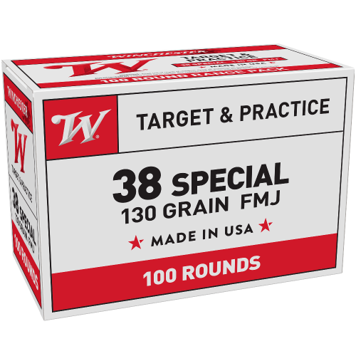 WINCHESTER USA 38 SPECIAL 130gr FMJ (100 PACK)