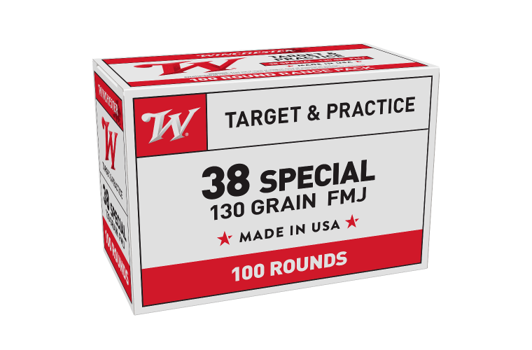 WINCHESTER USA 38 SPECIAL 130gr FMJ (100 PACK)