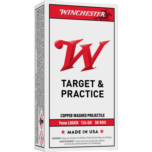 Winchester USA Value Pack 9mm 124gr Copper Washed RN (50 PACK)