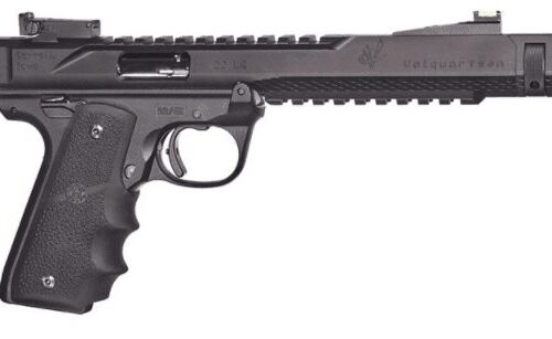VOLQUARTSEN MAMBA – TF 22LR, 10 SHOT 7inch BARREL INCLUDING COMPENSATOR TWO MAGS, CASED VOLTHANE TARGET GRIPS