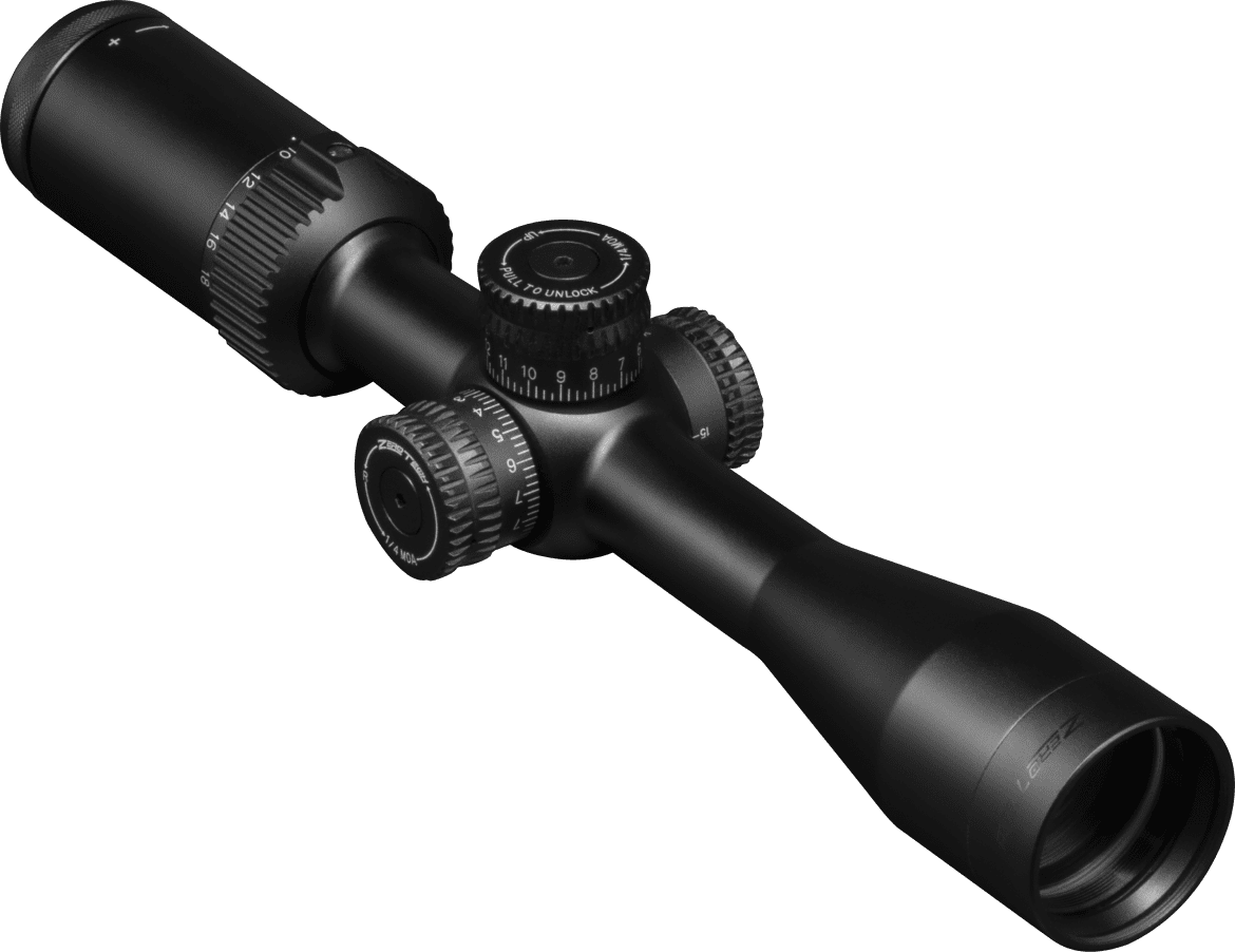 ZERO TECH VENGEANCE 4.5-18X40 WITH 1 INCH TUBE – POP LOCK TURRETS AND PHR REICLE (MOA)