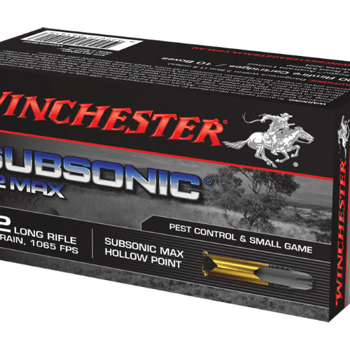 WINCHESTER SUBSONIC MAX 22LR 42GR HP – 500 PACK