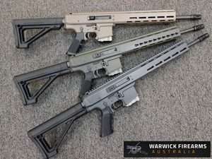 WARWICK FIREARMS NEW WFA1L WITH LONG MLOK FOREND STRAIGHT PULL BOLT ACTION RIFLE 10 SHOT CATEGORY B BLACK 223REM 14 inch barrel MAGPUL MOE STOCK  A2 GRIP  MUZZLE BREAK