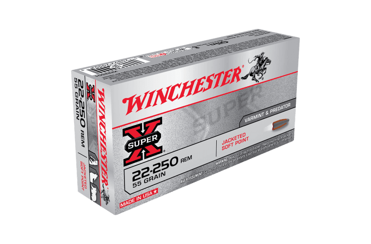 WINCHESTER VARMINT X 22 250 REM 55GR PT (20 PACK)