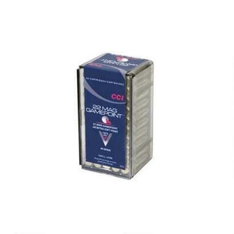 CCI 22WMR GAMEPOINT 40GR JSP 1875FPS