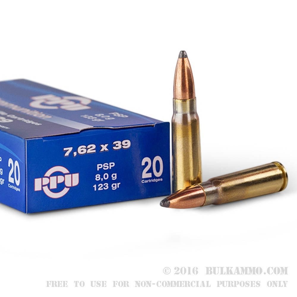 PRVI PARTIZAN 7.62 x 39 123GR SP (20 ROUNDS)