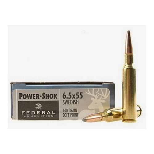 FEDERAL 6.5X55 SWED 140GR SP POWER-SHOK (20 rounds)