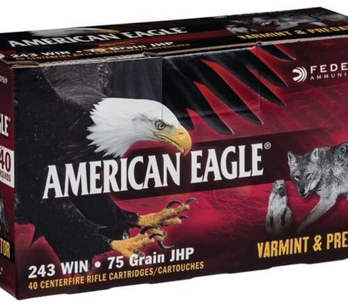 FEDERAL 243 WIN 75GR JHP AE VARMINT (40 PACK)