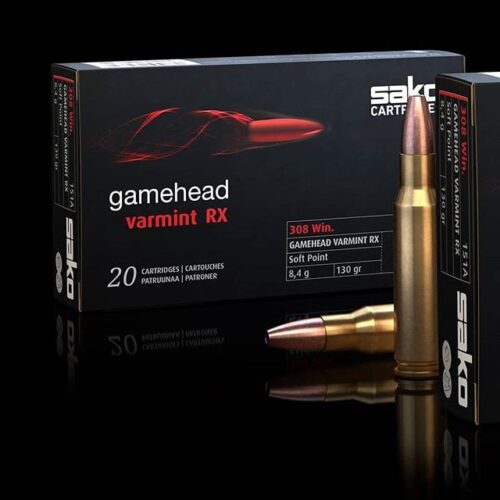 SAKO 308 WIN 130gr Gamehead Varmint RX HPBT (20 ROUNDS)