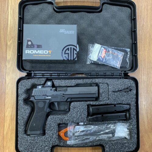 USED CONSIGNMENT SIG SAUER P320 X5 – 9X19MM – 4 MAGS – ORIG. CASE – W/ SIG ROMEO1 RED DOT