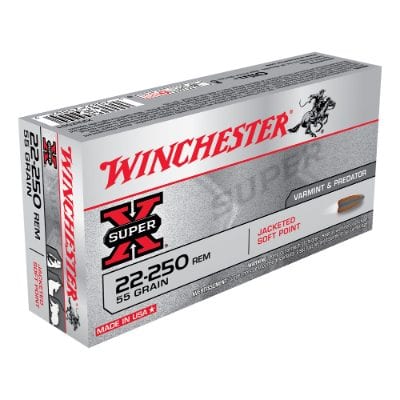 Winchester Super X 22-250Rem 55gr PSP (20 Rounds)