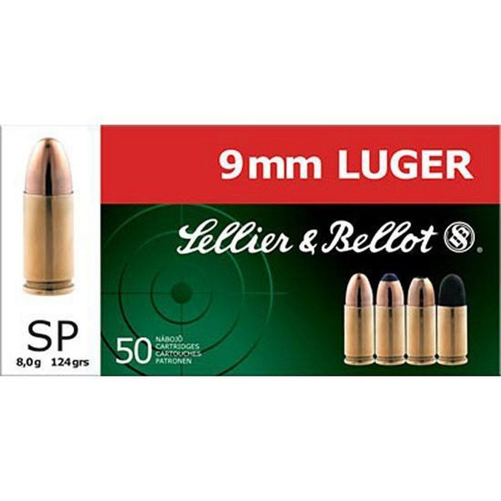 9MM LUGER 124GR SP 50 PACK SELLIER&BELLOT